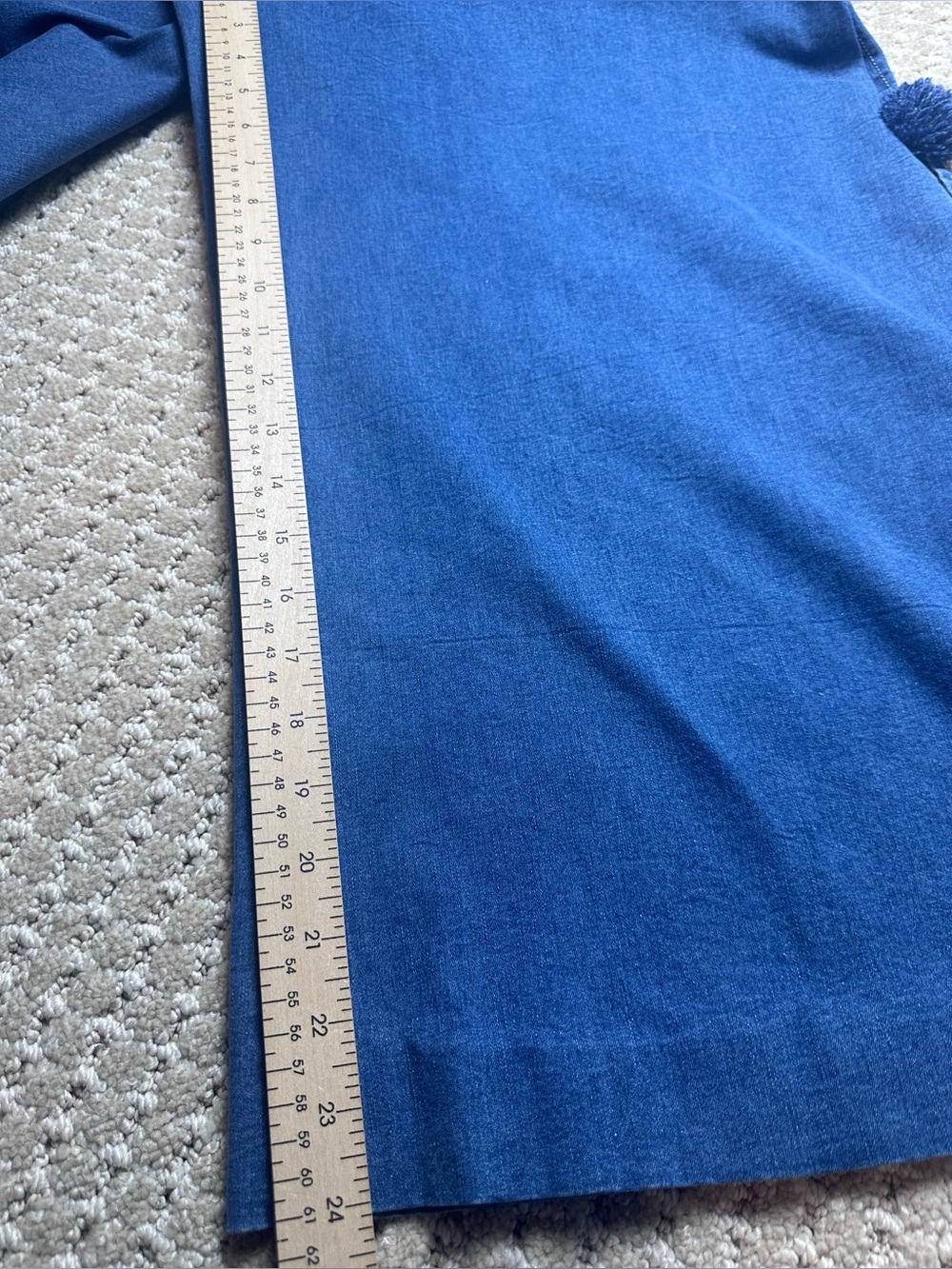 Hope for Flowers by Tracy Reese Blue Denim Wide-Leg Jeans with Side Pompons - Picture 8 of 11
